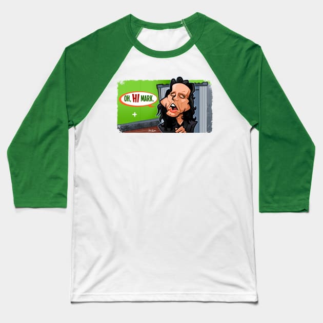 Oh Hi Mark (Green Screen) Baseball T-Shirt by binarygod